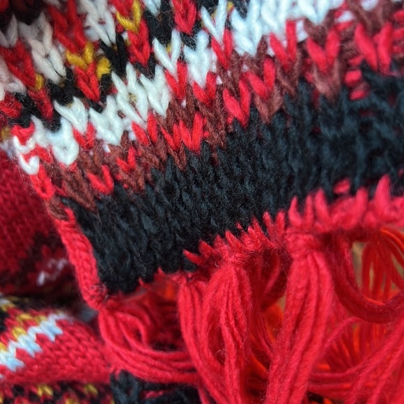 Treasure & Bond multi scarf boho style with long fringes 12”x72” minus fringes - Picture 9 of 10